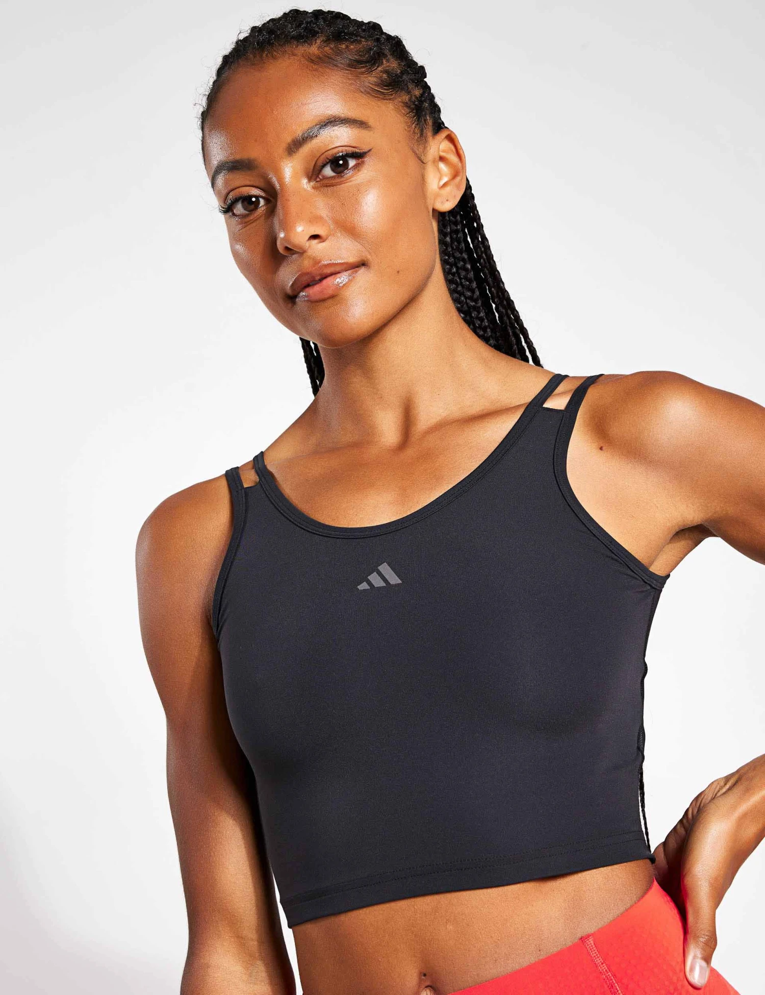 ADIDAS HIIT HEAT.RDY Crop Tank Top - Black 1 ADIDAS HIIT HEAT.RDY Crop Tank Top - Black
