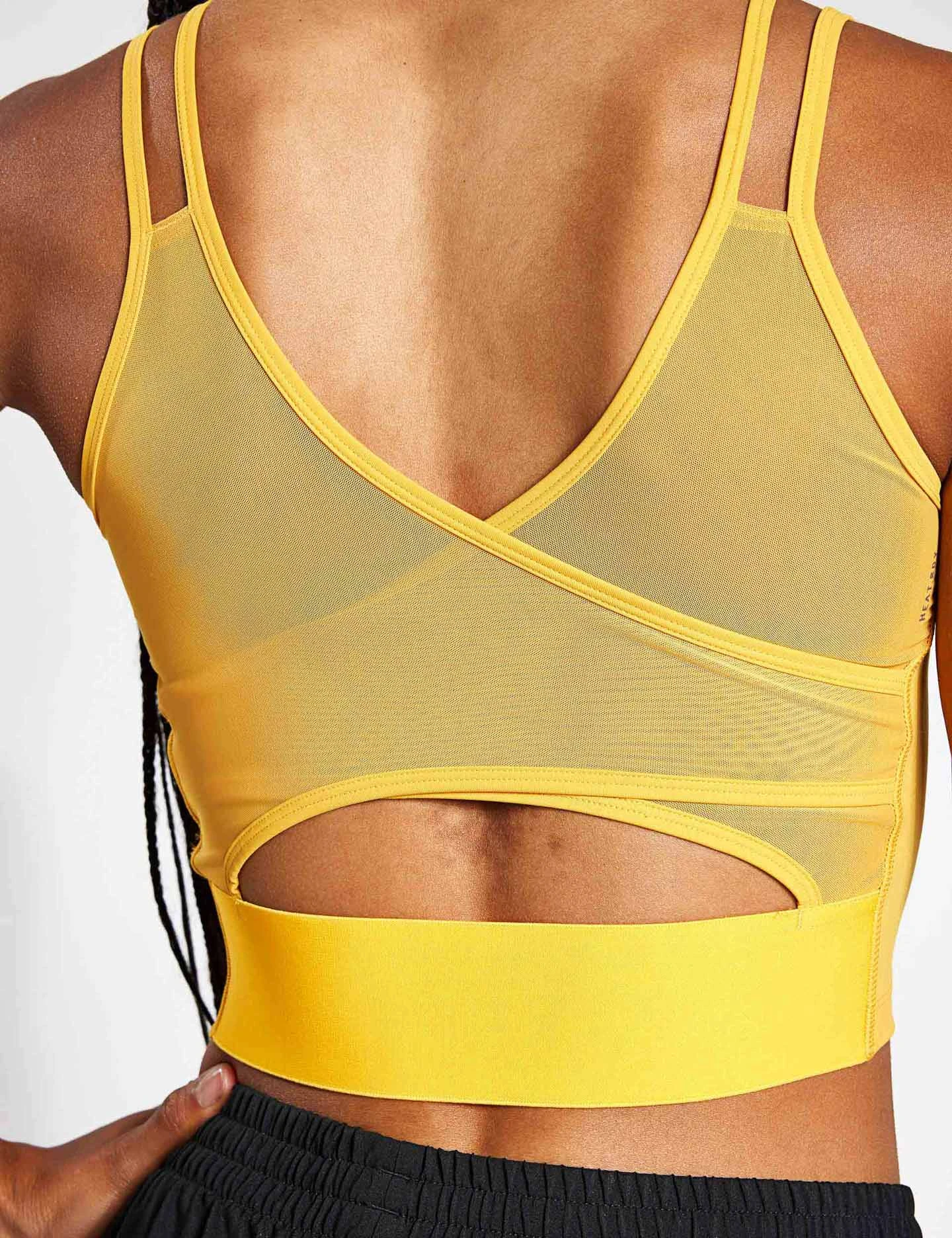 ADIDAS HIIT HEAT.RDY Crop Tank Top - Preloved Yellow 4 ADIDAS HIIT HEAT.RDY Crop Tank Top - Preloved Yellow - Image 4