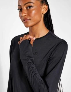 ADIDAS Run Icons Running Long-Sleeve Top - Black -Elevate Fitwear Sales Store 8042S Adidas Run Icons Running Long Sleeve Top H57745 black 0005