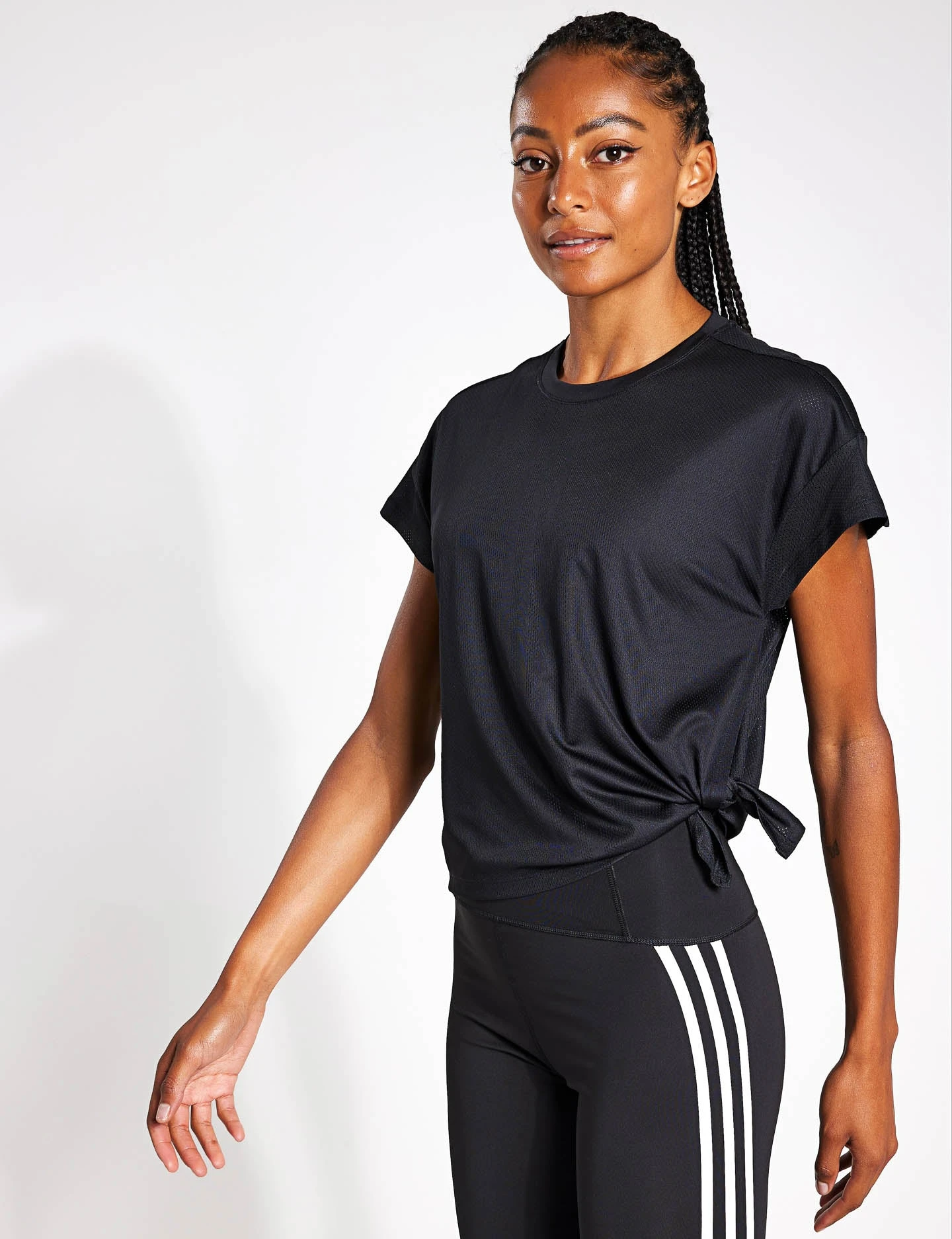 ADIDAS HIIT AEROREADY Quickburn Training Tee - Black/White 2 ADIDAS HIIT AEROREADY Quickburn Training Tee - Black/White - Image 2
