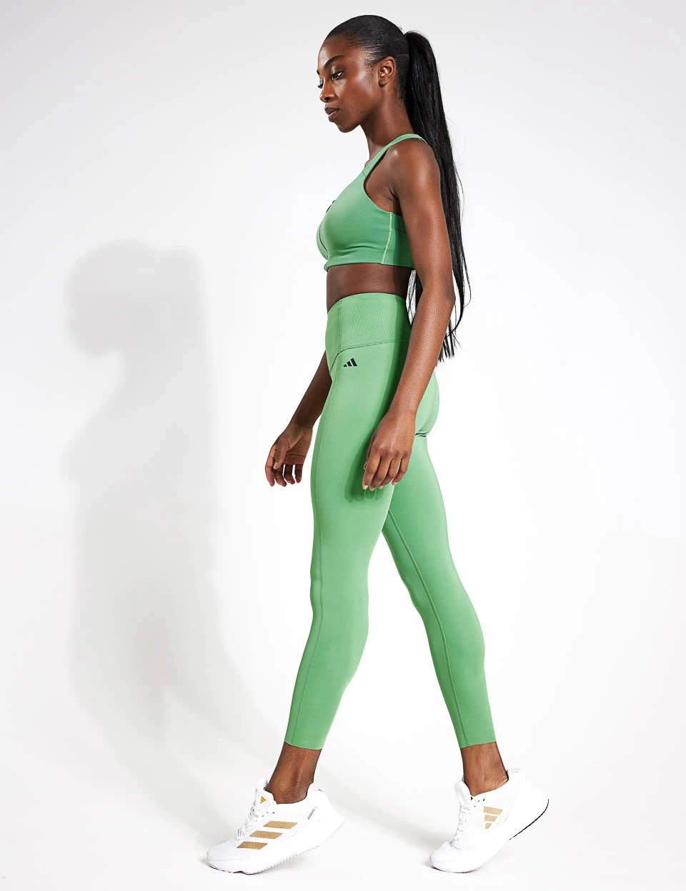 ADIDAS Optime Power 7/8 Leggings - Preloved Green 4 ADIDAS Optime Power 7/8 Leggings - Preloved Green - Image 4