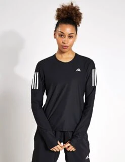 ADIDAS Own The Run Long Sleeve Tee - Black -Elevate Fitwear Sales Store Adidas OWN THE RUN LONGSLEEVE IN1568 BLACK 0002