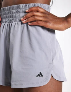 ADIDAS Pacer Stretch-Woven Zipper Pocket Lux Shorts - Grey Three -Elevate Fitwear Sales Store Adidas PACER LUX SHORT GRETHR IS1668 GREY 0008