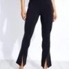 Airbrush 7/8 High Waisted Flutter Legging - Black