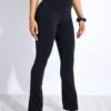 Airbrush High Waisted Bootcut Legging - Black