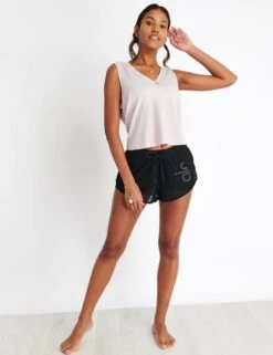 Ambience Short - Black -Elevate Fitwear Sales Store Alo Yoga AMBIENCE SHORT W6126RG BLACK 0002