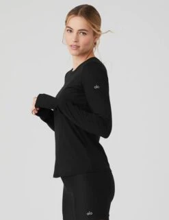 Alosoft Finesse Long Sleeve - Black -Elevate Fitwear Sales Store Alosoft LS Tee 3
