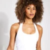 Beyond Yoga Spacedye Well Rounded Cropped Halter Tank - Cloud White