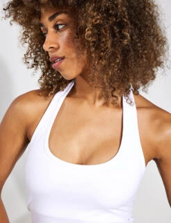 Beyond Yoga Spacedye Well Rounded Cropped Halter Tank - Cloud White -Elevate Fitwear Sales Store BEYOND YOGA Spacedye Well Rounded Cropped Halter Tank SD4655 Cloud White 0023