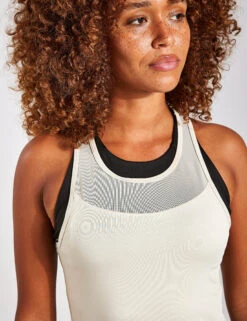 Born Kiava Mesh Tank - Stone 6 Born Kiava Mesh Tank - Stone -Elevate Fitwear Sales Store BORN Kiava Mesh Tank O22CS44 C S Stone 0030