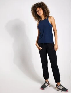 Beyond Yoga Featherweight Rebalance Tank - Nocturnal Navy -Elevate Fitwear Sales Store Beyond Yoga CF Featherweight ReBalance Tank LWSD4612 Nocturnal Navy 0011