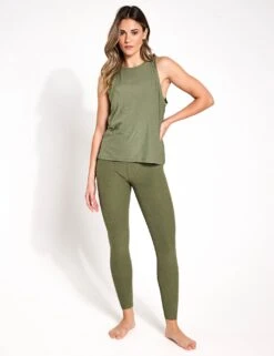 Beyond Yoga Featherweight Rebalance Tank - Moss Green Heather -Elevate Fitwear Sales Store Beyond Yoga Featherweight Rebalance Tank LWSD4612 MGHS 0002