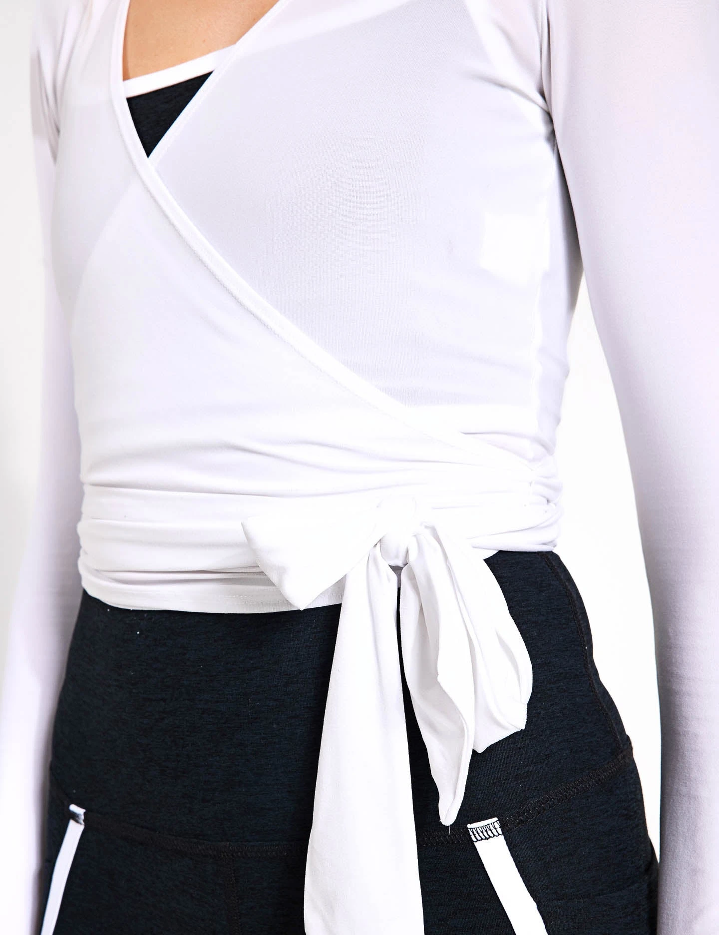 Beyond Yoga Featherweight Waist No Time Wrap Top - Cloud White 3 Beyond Yoga Featherweight Waist No Time Wrap Top - Cloud White - Image 3