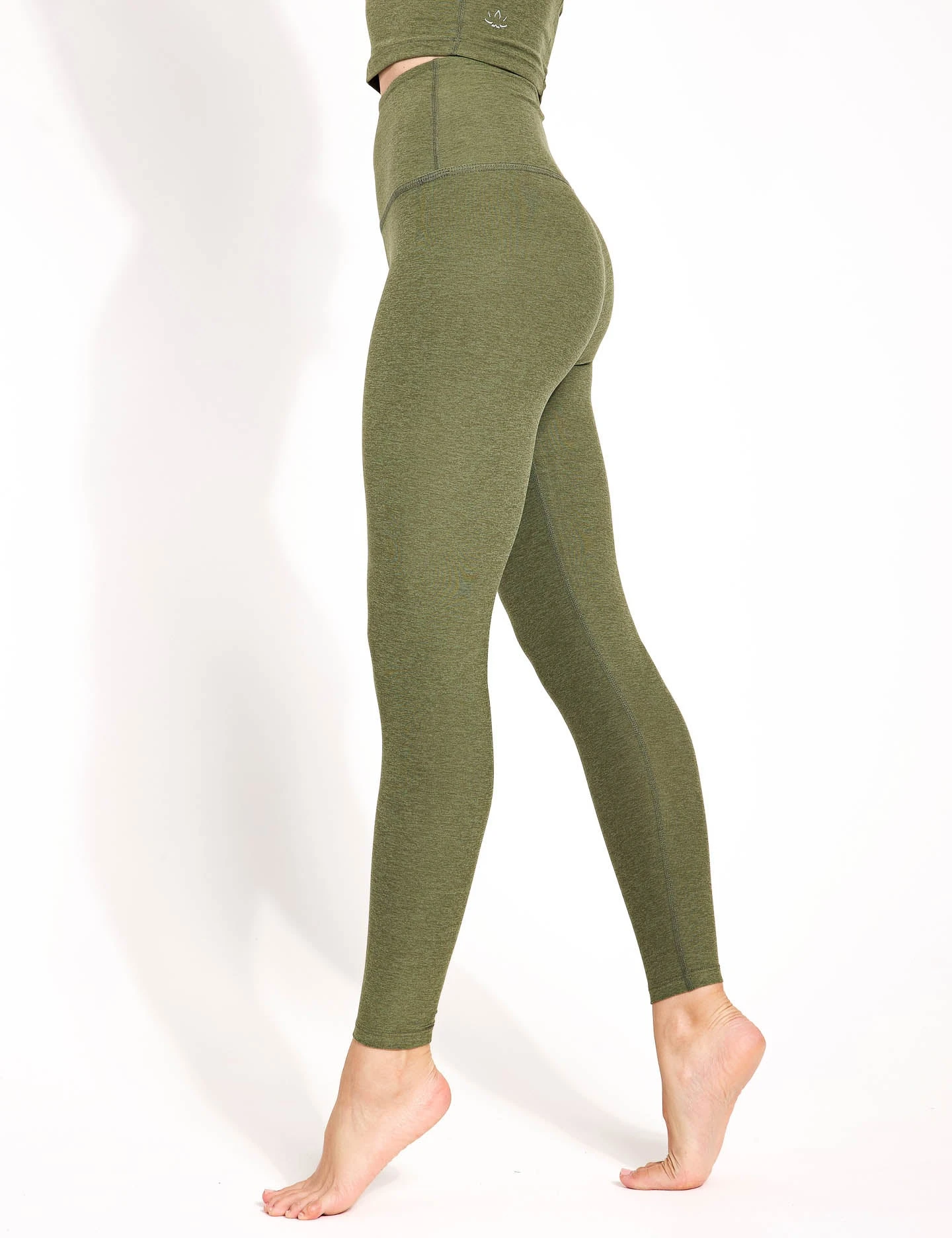 Beyond Yoga Spacedye Caught In The Midi High Waisted Legging - Moss Green Heather 1 Beyond Yoga Spacedye Caught In The Midi High Waisted Legging - Moss Green Heather