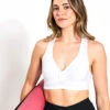 Beyond Yoga Spacedye Lift Your Spirits Bra - Cloud White