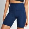 Beyond Yoga Spacedye Team Pockets Biker Short - Nocturnal Navy
