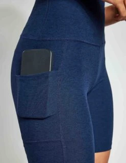 Beyond Yoga Spacedye Team Pockets Biker Short - Nocturnal Navy -Elevate Fitwear Sales Store Beyond Yoga Spacedye Team Pockets High Waisted Biker Short SD5066 Nocturnal Navy 0004