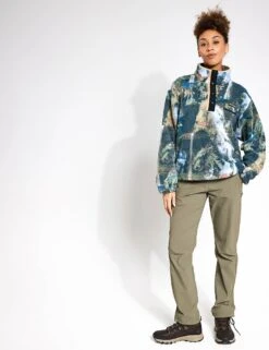 Columbia Helvetia Cropped Half Snap Fleece - Napa Green Chasing Falls Print/Black -Elevate Fitwear Sales Store Columbia Helvetia Cropped Half Snap 2014561388 Napa Green Chas 0002