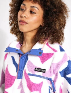 Columbia Helvetia Cropped Half Snap Fleece - Cosmos Floristic Print/Eve/Salmon Rose -Elevate Fitwear Sales Store Columbia W Helvetia Cropped 1 2 S Cosmos Floristi 2014561561 Cosmos Salmon 0021