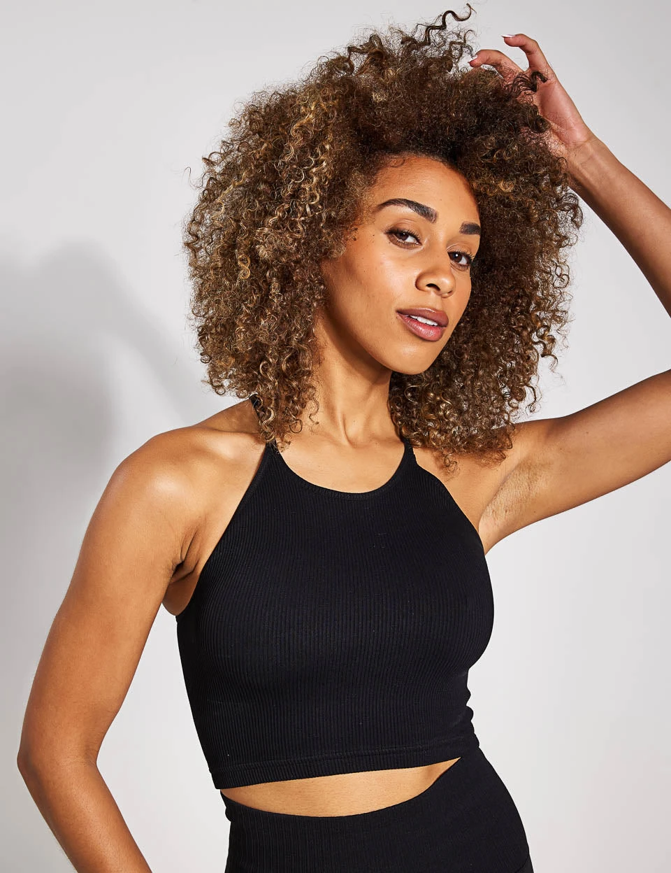 Cropped Run Tank - Black 1 Cropped Run Tank - Black