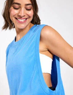 Spin Tank - Riviera Blue 6 Spin Tank - Riviera Blue -Elevate Fitwear Sales Store FP Movement Spin Tank Riviera Blue FP OB1919266 4166S Riveria Blue 0027