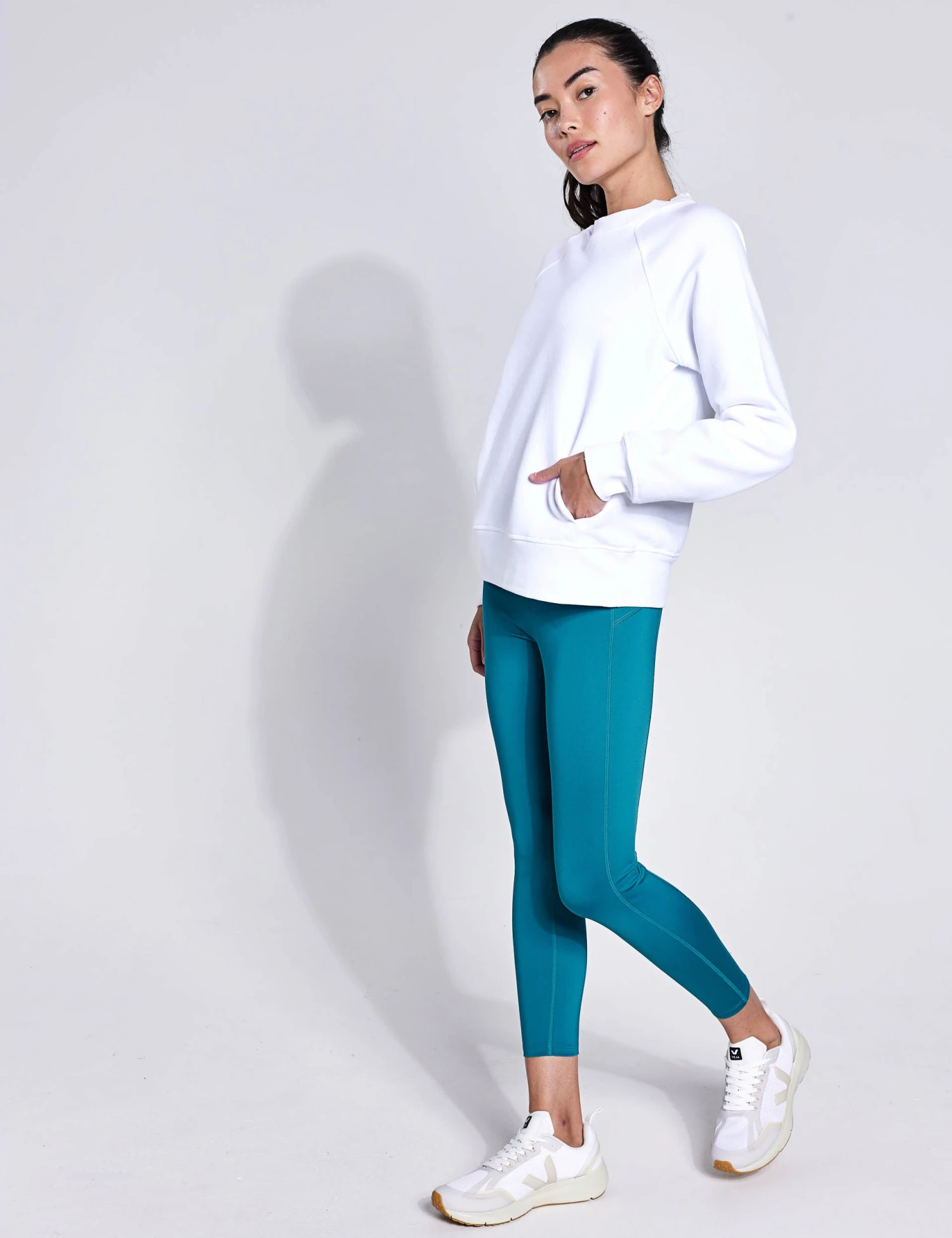 Cotton Rich Crew Neck Sweatshirt - White 5 Cotton Rich Crew Neck Sweatshirt - White - Image 5