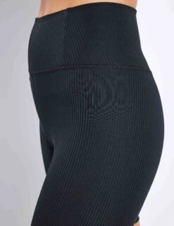 RIB High Waisted Bike Short - Black -Elevate Fitwear Sales Store Girlfriend Collective COMPRESSIVE RIB BIKE SHORT 4035 JB BLACK 0008