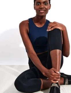 Compressive High Waisted Capri Legging - Black -Elevate Fitwear Sales Store Girlfriend Collective GC COMPRESSIVE HIGH RISE LEGGING CAPRI 54806 4012 JB BLACK 0022