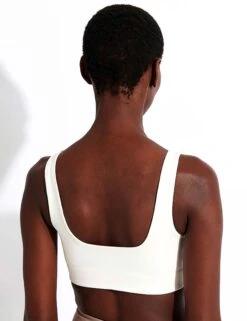 Tommy Bra - Ivory -Elevate Fitwear Sales Store Girlfriend Collective GC TOMMY BRA SQUARE NECK 54797 1016 SW IVORY 0025