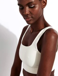 Tommy Bra - Ivory -Elevate Fitwear Sales Store Girlfriend Collective GC TOMMY BRA SQUARE NECK 54797 1016 SW IVORY 0029