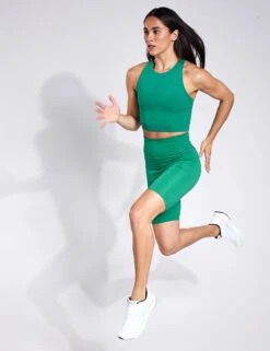 High Waisted Bike Short - Saguaro -Elevate Fitwear Sales Store Girlfriend Collective HIGH RISE BIKE SHORTS 4011 CG SAGUARO 0015