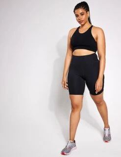 High Waisted Bike Short - Black -Elevate Fitwear Sales Store Girlfriend Collective High Waisted Bike Short Black 0016