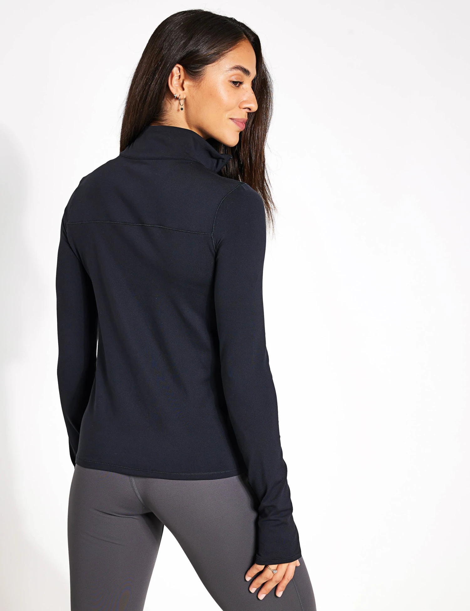 ReSet Mock Neck Half Zip - Black 2 ReSet Mock Neck Half Zip - Black - Image 2