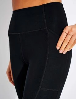 High Waisted Pocket Legging - Black 7 High Waisted Pocket Legging - Black -Elevate Fitwear Sales Store Girlfriend POCKET LEGGING HIGH RISE Long 4016 JB BLACK 0020