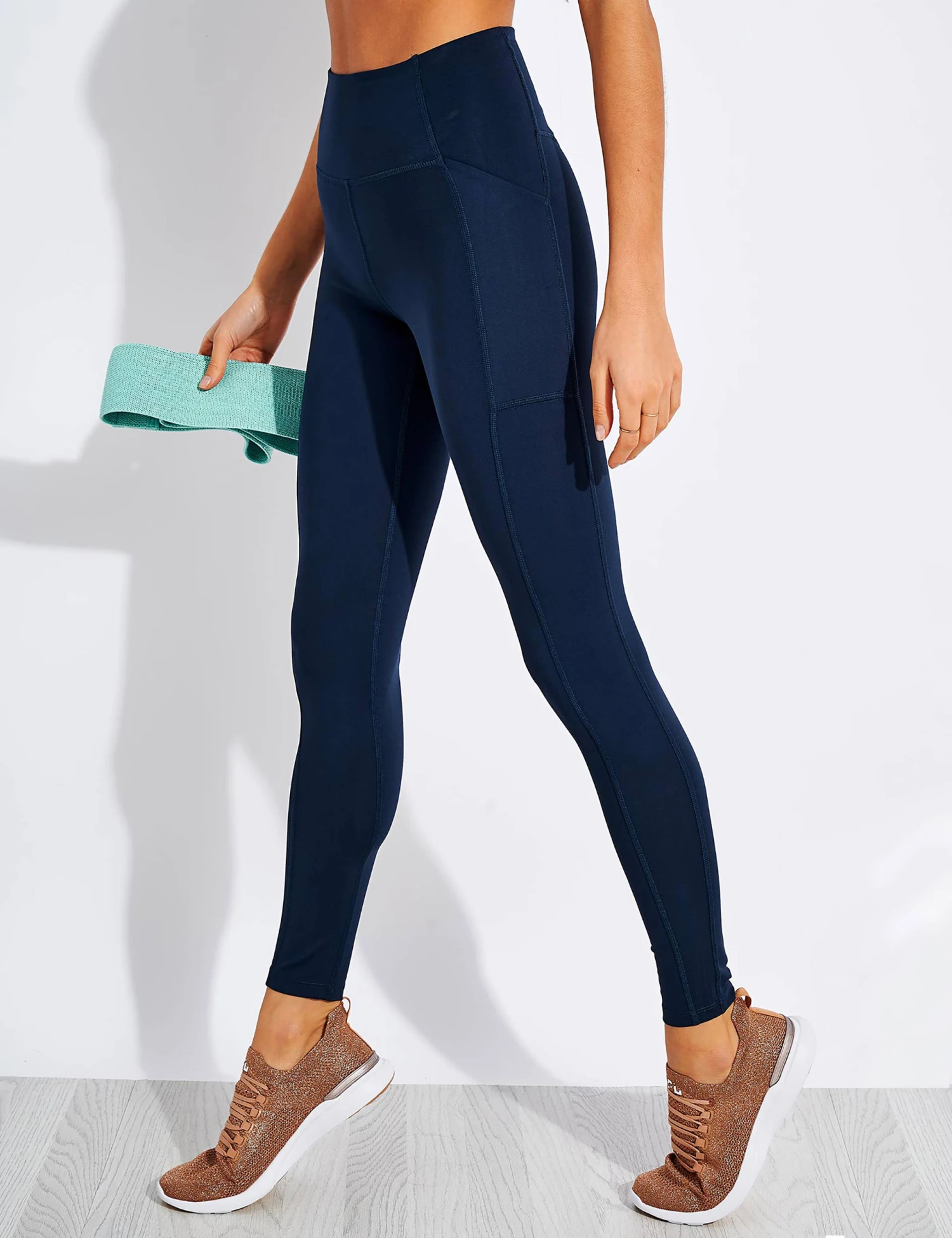 High Waisted Pocket Legging - Midnight 1 High Waisted Pocket Legging - Midnight