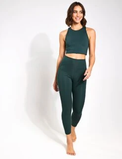High Waisted 7/8 Pocket Legging - Moss -Elevate Fitwear Sales Store GirlfriendCollective High Waisted 7 8 Pocket Legging Moss MHF147 0010