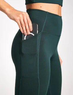 High Waisted 7/8 Pocket Legging - Moss -Elevate Fitwear Sales Store GirlfriendCollective High Waisted 7 8 Pocket Legging Moss MHF147 0019
