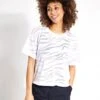 Lightweight Scoop Neck Relaxed T-Shirt - White