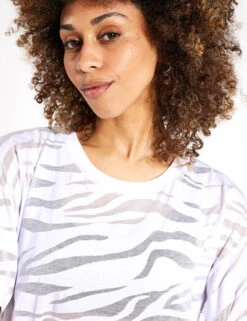 Lightweight Scoop Neck Relaxed T-Shirt - White -Elevate Fitwear Sales Store Goodmove CONVERTIBLE WALKING TROUSER 5943 BLA 0005