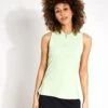 Fitted Half Zip Vest - Pale Green