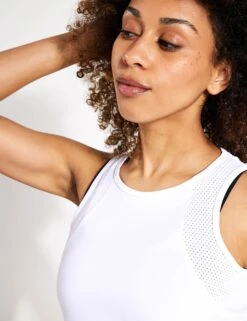 Scoop Neck Racer Back Vest Top - White 6 Scoop Neck Racer Back Vest Top - White -Elevate Fitwear Sales Store Goodmove RACERBACK VEST T51 5161 WHI 0025