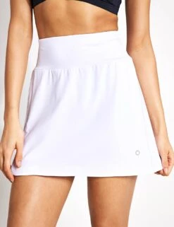 High Waisted Skort - White 7 High Waisted Skort - White -Elevate Fitwear Sales Store Goodmove SKORT 5978 WHI WHITE 0008