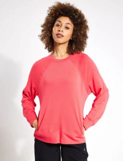 Elevate Fitwear Sales Store 3 Cotton Rich Crew Neck Sweatshirt - Strawberry
