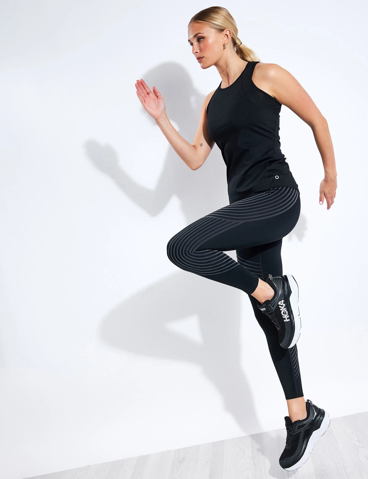 Scoop Neck Racer Back Vest Top - Black 3 Scoop Neck Racer Back Vest Top - Black - Image 3