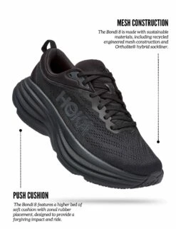 Hoka Bondi 8 - Black/Black 7 Hoka Bondi 8 - Black/Black -Elevate Fitwear Sales Store HokaBondiTemplate 1