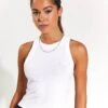Harmony Tank Top - White Rib