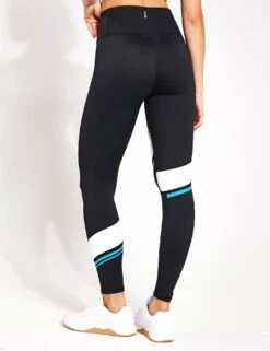 Hannah Full Length Legging - Black/Bright Blue -Elevate Fitwear Sales Store Lilybod Hannah Full Length Legging LL150 BBB Black Bright Blue 0004