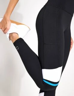Hannah Full Length Legging - Black/Bright Blue -Elevate Fitwear Sales Store Lilybod Hannah Full Length Legging LL150 BBB Black Bright Blue 0006