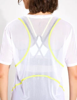 Heidi Sports Tee - White/Lime -Elevate Fitwear Sales Store Lilybod Heidi sports tee LT96 WLM White Lime 0021