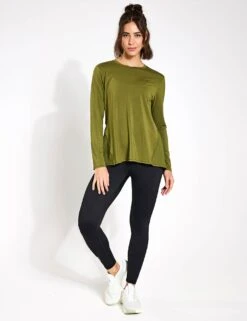 Kendall Long Sleeve Top - Army Green 7 Kendall Long Sleeve Top - Army Green -Elevate Fitwear Sales Store Lilybod Kendall Longsleeve LT88 AG Army Green 0016